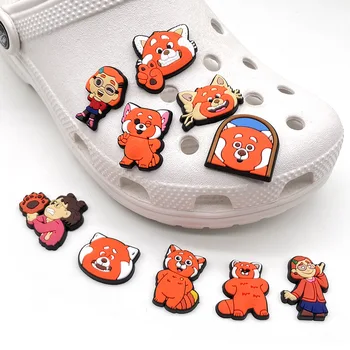 2pcs/set Disney jibz de Viragem de Vermelho PVC croc sapatos encantos de bonito dos desenhos animados DIY Sandálias Acessórios para tamancos Decorações menino crianças gif