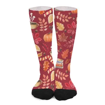 Aconchegante do outono de Meias meias de Homens do dia de são valentim presente para namorado meias de senhoras meias de compressão Mulheres