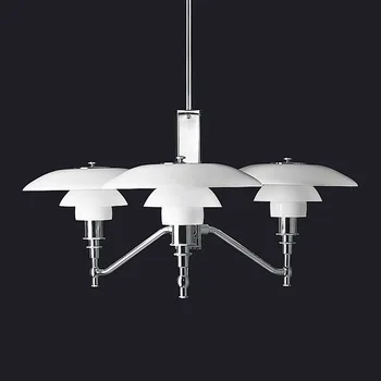 Designer dinamarquês PH Pingente de Luz Sala, Quarto Hanging Lamp Nórdico Clássico Sala de Jantar de Vidro Lotus Lustre Louis Brilho