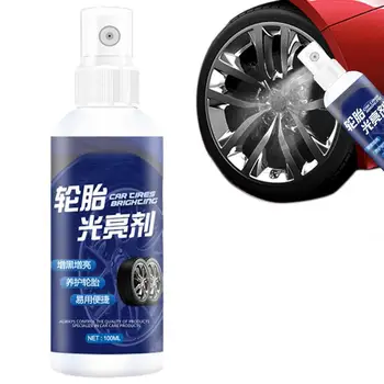 Lavagem de carro de Cera do Pneu Roda em Spray Extra Brilhante tire Shine Funciona Em 100ml de Borracha de Pneu Revestimento de Recondicionamento de Spray de Seguro Para Automóveis
