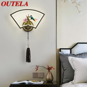 OUTELA de Bronze da Lâmpada de Parede LED Luxo Moderno Candeeiro de Luz da Decoração de Interiores Domésticos Quarto de Cabeceira, Sala de estar, Corredor de Lightin