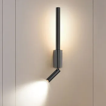 Personalidade criativa Tubo de LED, Lâmpadas de Parede Com a Leitura Holofotes Corredor Escada na parede do Fundo da lâmpada Projector Com Interruptor