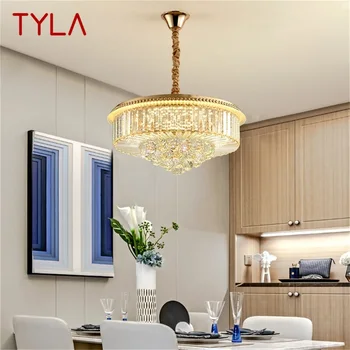 TYLA de Ouro, o Candelabro de dispositivos Elétricos da Lâmpada de Luz Pendente Pós-moderna Casa de Luxo DIODO emissor de luz para Viver Sala de Jantar
